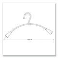 Alba Metal and Wood Coat Hangers, 6/Set, Gray/Mahogany