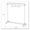 Alba Large Capacity Garment Rack, 63.5w x 21.25d x 67.5h, Black/Silver