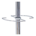 Alba Festival Coat Stand with Umbrella Holder, Five Knobs, 14w x 14d x 73.67h, Silver Gray
