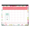 Blue Sky Day Designer Peyton Academic Desk Pad, Floral Artwork, 22 x 17, Black Binding, Clear Corners, 12-Month (July-June): 2022-2023