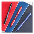 Paper Mate Profile Gel Pen, Retractable, Fine 0.5 mm, Blue Ink, Translucent Blue Barrel, Dozen