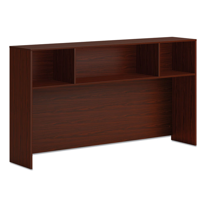 HON Mod Desk Hutch, 3 Compartments, 72w x 14d x 39.75h, Traditional Mahogany