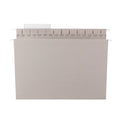 Smead TUFF Hanging Folders with Easy Slide Tab, Letter Size, 1/3-Cut Tabs, Steel Gray, 18/Box