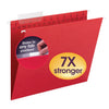Smead TUFF Hanging Folders with Easy Slide Tab, Letter Size, 1/3-Cut Tabs, Red, 18/Box