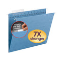 Smead TUFF Hanging Folders with Easy Slide Tab, Letter Size, 1/3-Cut Tabs, Blue, 18/Box