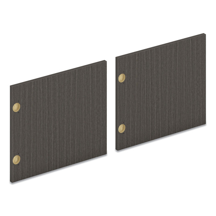 HON Pair of Mod Laminate Doors for 72"W Mod Desk Hutch, 17.87 x 14.83, Slate Teak