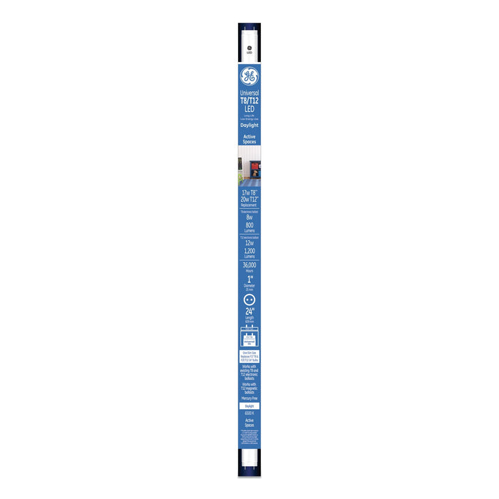 GE 24" T8/T12, 20 W, T8 Tube, Daylight, 6/Carton