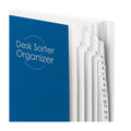 Smead Deluxe Expandable Indexed Desk File/Sorter, 31 Dividers, Date Index, Letter Size, Dark Blue Cover
