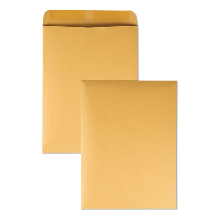 Quality Park Catalog Envelope, 28 lb Bond Weight Kraft, #12 1/2, Square Flap, Gummed Closure, 9.5 x 12.5, Brown Kraft, 250/Box