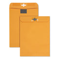 Quality Park Postage Saving ClearClasp Kraft Envelope, #90, Cheese Blade Flap, ClearClasp Closure, 9 x 12, Brown Kraft, 100/Box