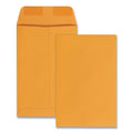 Quality Park Catalog Envelope, 28 lb Bond Weight Kraft, #1, Square Flap, Gummed Closure, 6 x 9, Brown Kraft, 100/Box
