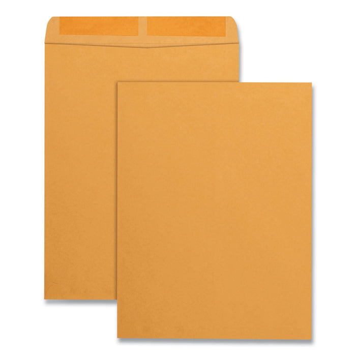 Quality Park Catalog Envelope, 28 lb Bond Weight Kraft, #13 1/2, Square Flap, Gummed Closure, 10 x 13, Brown Kraft, 100/Box