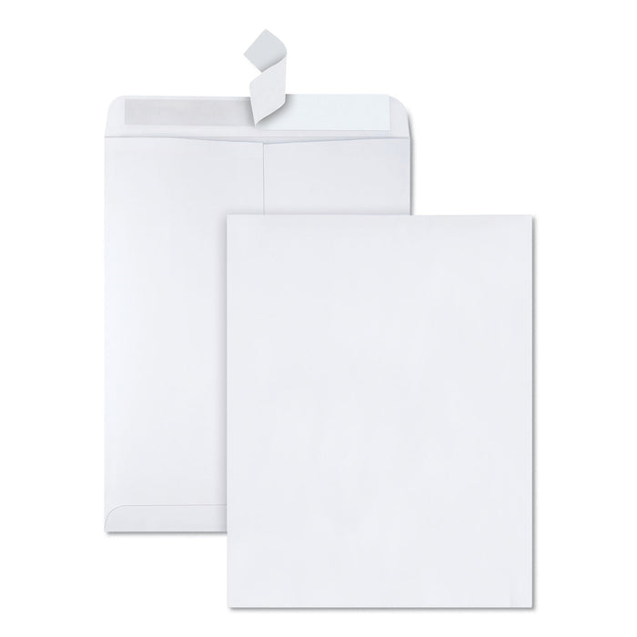 Quality Park Redi-Strip Catalog Envelope, #13 1/2, Cheese Blade Flap, Redi-Strip Adhesive Closure, 10 x 13, White, 100/Box