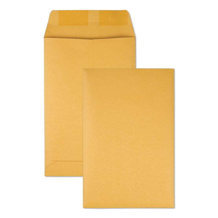Quality Park Catalog Envelope, 28 lb Bond Weight Kraft, #1 3/4, Square Flap, Gummed Closure, 6.5 x 9.5, Brown Kraft, 500/Box
