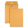 Quality Park Clasp Envelope, 28 lb Bond Weight Kraft, #75, Square Flap, Clasp/Gummed Closure, 7.5 x 10.5, Brown Kraft, 100/Box