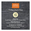 World Centric Fiber Containers, 32 oz, 8.5" Diameter x 2"h, Natural, Paper, 400/Carton