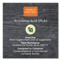 World Centric PLA Clear Cold Cup Lids, Flat Lid, Fits 9 oz to 24 oz Cups, 1,000/Carton
