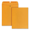 Quality Park Clasp Envelope, 28 lb Bond Weight Kraft, #97, Square Flap, Clasp/Gummed Closure, 10 x 13, Brown Kraft, 100/Box