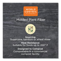 World Centric Fiber Hinged Burger Box Containers, 6 x 6 x 3, Natural, Paper, 500/Carton