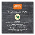 World Centric PLA Lids for Fiber Bowls, 7.5" Diameter x 1"h, Clear, Plastic, 300/Carton