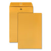 Quality Park Clasp Envelope, 28 lb Bond Weight Kraft, #98, Square Flap, Clasp/Gummed Closure, 10 x 15, Brown Kraft, 100/Box