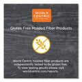 World Centric Fiber Hinged Containers, 8 x 8 x 3, Natural, Paper, 300/Carton