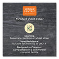 World Centric Fiber Bento Box Containers, 5-Compartment, 11.8 x 9.4 x 2, Natural, Paper, 300/Carton