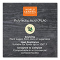 World Centric PLA Lids for Fiber Containers, 8.8 x 6.9 x 0.8, Clear, Plastic, 400/Carton