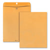 Quality Park Clasp Envelope, 32 lb Bond Weight Kraft, #15 1/2, Square Flap, Clasp/Gummed Closure, 12 x 15.5, Brown Kraft, 100/Box