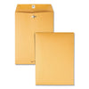 Quality Park Clasp Envelope, 32 lb Bond Weight Kraft, #75, Square Flap, Clasp/Gummed Closure, 7.5 x 10.5, Brown Kraft, 100/Box