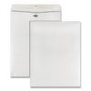 Quality Park Clasp Envelope, 28 lb Bond Weight Paper, #97, Square Flap, Clasp/Gummed Closure, 10 x 13, White, 100/Box