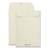 Quality Park Clasp Envelope, 28 lb Bond Weight Kraft, #63, Square Flap, Clasp/Gummed Closure, 6.5 x 9.5, Executive Gray, 100/Box