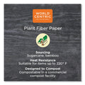 World Centric No Tree Paper Bowls, 16 oz, 4.4" Diameter x 3"h, Natural, Sugarcane, 500/Carton