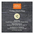 World Centric Fiber Hinged Hoagie Box Containers, 9 x 6 x 3, Natural, Paper, 500/Carton