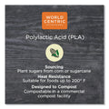 World Centric PLA Clear Cold Cups, 12 oz, Clear, 1,000/Carton