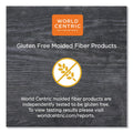 World Centric Fiber Hinged Containers, Pizza/Flatbread Containers, 6.6 x 13.7 x 1.3, Natural, Paper, 200/Carton