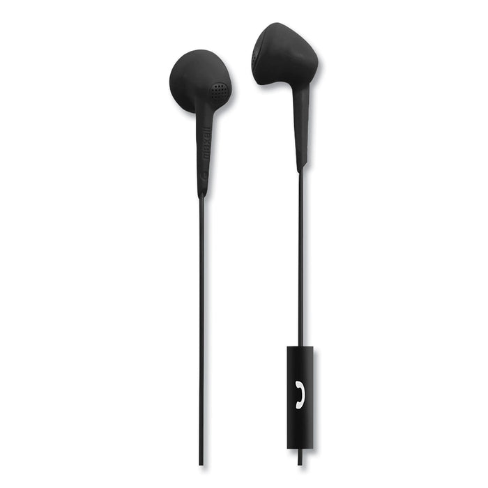 Maxell Jelleez Earbuds, 4 ft Cord, Black