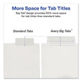 Avery Insertable Big Tab Plastic Dividers, 5-Tab, 11 x 8.5, Clear, 1 Set