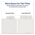 Avery Insertable Big Tab Plastic Dividers, 8-Tab, 11 x 8.5, Clear, 1 Set
