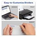 Avery Insertable Big Tab Plastic Dividers, 8-Tab, 11 x 8.5, Clear, 1 Set