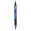 Zebra Z-Grip Metal Ballpoint Pen, Retractable, Medium 1 mm, Blue Ink, Blue Barrel, 12/Pack
