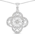 0.57 Carat Genuine White Diamond .925 Sterling Silver Pendant by Bids.com