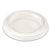 World Centric PLA Lids for Fiber Cups, 2.6" Diameter x 0.3"h, Clear, Plastic, 2,000/Carton