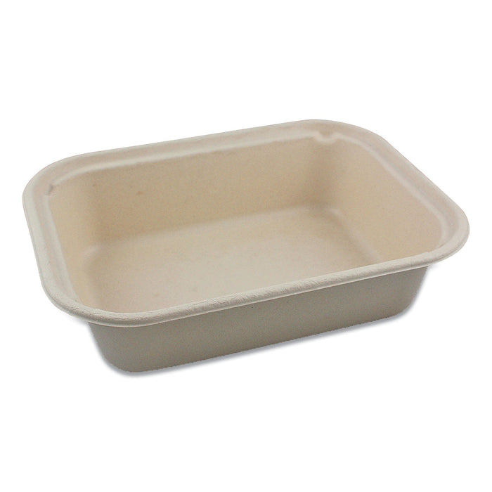 World Centric Fiber Containers, 60 oz, 7.5 x 9.8 x 2.7, Natural, Paper, 400/Carton