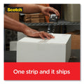 Scotch Box Lock Shipping Packaging Tape, 1.5" Core with Dispenser, 1.88" x 22.2 yds, Clear, 6/Pack