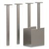HON Coze Table Legs, 5.75w x 28h, Silver, 4/Pack