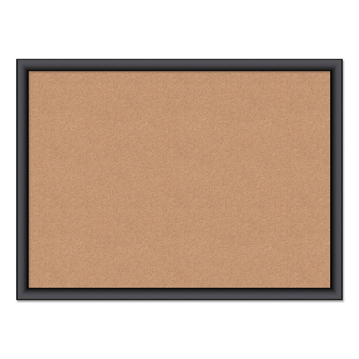 U Brands Cork Bulletin Board, 24 x 18, Natural Surface, Black Frame