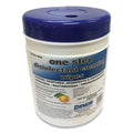 Chemcor Chemical One Step Disinfectant Cleaning Wipes, 8 x 6, Orange Scent, White, 130/Canister, 12 Canisters/Carton