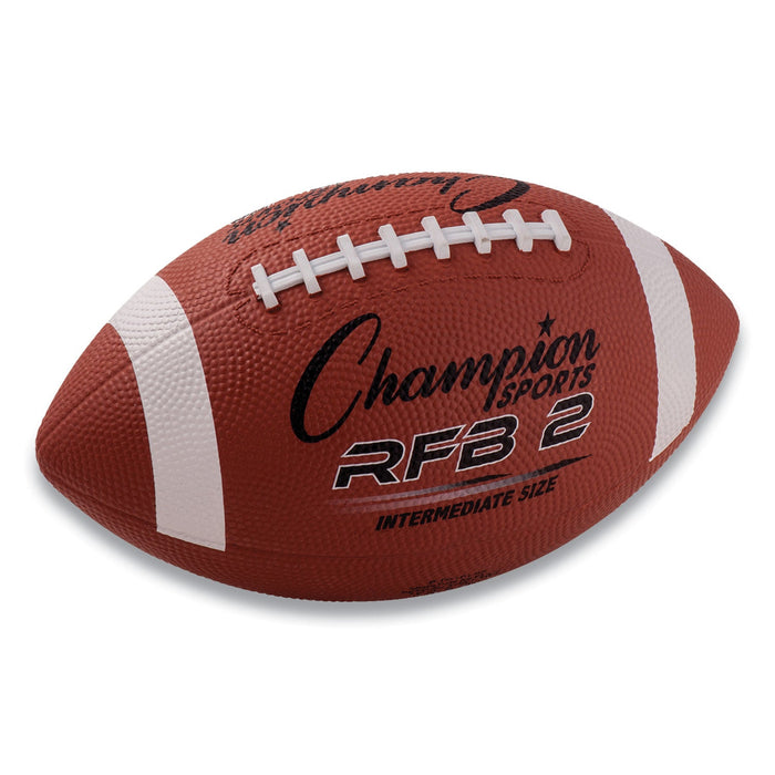 Champion Sports Rubber Sports Ball, For Football, Intermediate Size, Brown