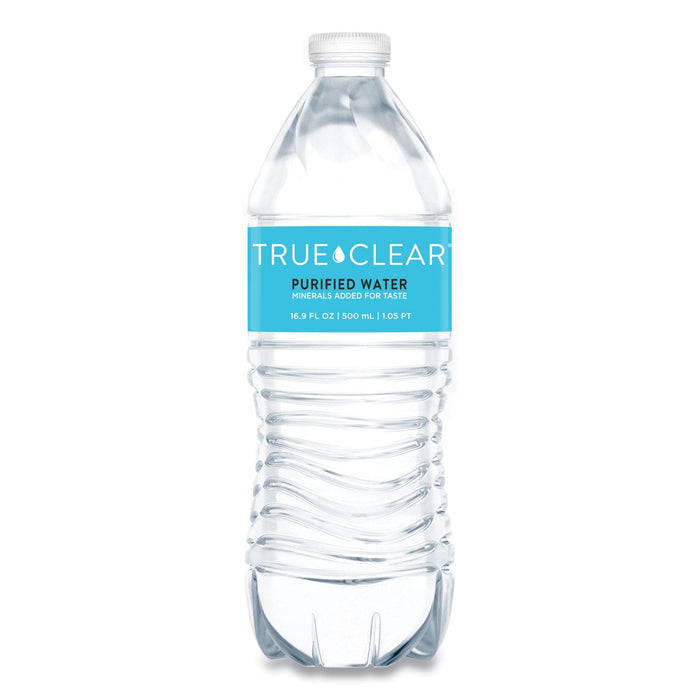 True Clear Purified Bottled Water, 16.9 oz Bottle, 24 Bottles/Carton, 84 Cartons/Pallet